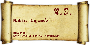 Makis Dagomér névjegykártya
